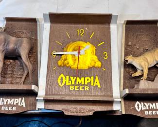 Vintage Olympia Beer Signs - Make sure you go to our HiBid page to see all the items and more pictures.
