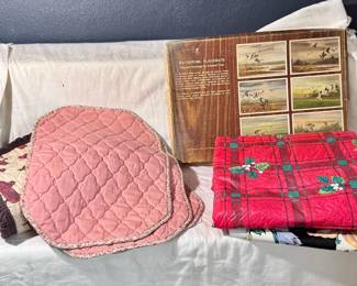 Vintage Tablecloths - Make sure you go to our HiBid page to see all the items and more pictures.