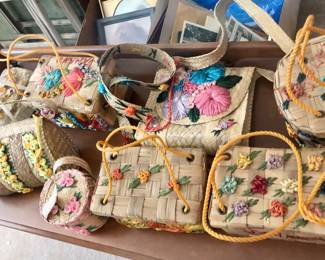 Straw purses from the Caribbean