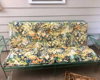 Vintage patio furniture with original cushions