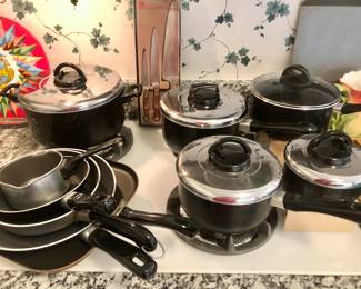 Pots, pans, and a Henckel knife set