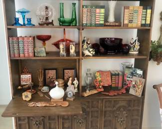 1970’s drop front bookcase/curio