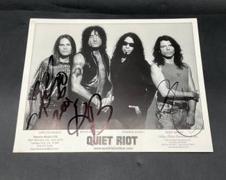 Autographed Quiet Riot Photo