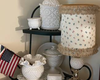 Assorted Pieces of Fenton and Milk Glass