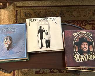 Multiple Turntables, Vinyl Records (33RPM & 45RPM), 8 Track Tapes, Cassette Tapes and CD's.