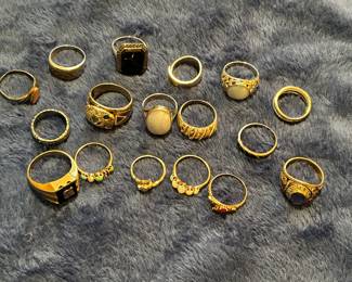 Assorted Gold and Sterling Silver Rings