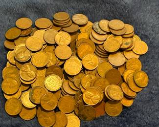 Collection of Wheat Pennies