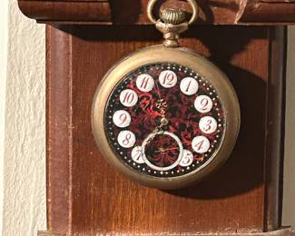 Vintage Pocket Watch and Pocketwatch Clock Tower Stand