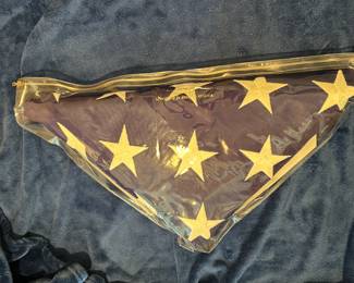 One of Two American Folded Flags