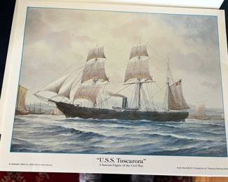 Great Ships Portfolio of Lithographs - U.S.S Tuscarora et al