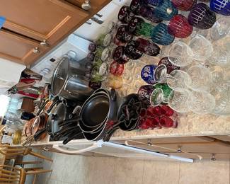 crystal stemware & cooking
