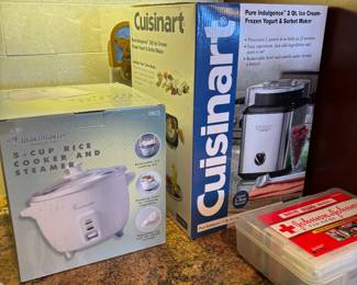 Brand new rice cooker, and Cuisinart Sorbet/Frozen Yogurt Maker