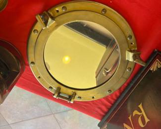 Nautical porthole mirror