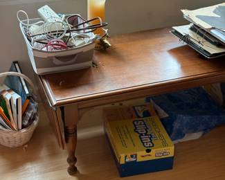 Coffee table, candle holder.