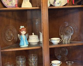 Various plates, tea cups, knickknacks.