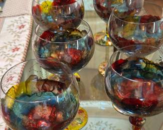 SET OF 8 EURO GLASSES
