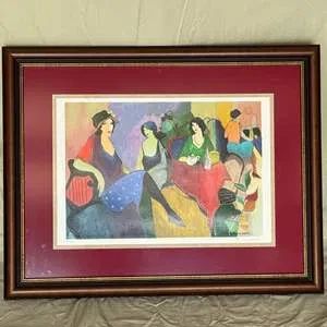 Courtside Poses Limited Edition Serigraph by ItZchak Tarkay