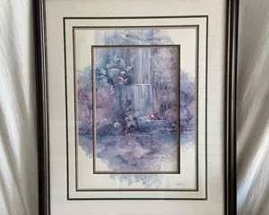 Framed Watercolor Landscape by Adin Shade