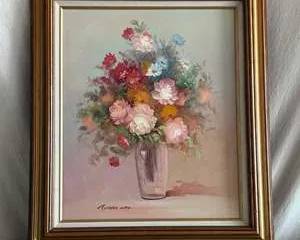 Robert Cox Still Life Oil on Canvas Painting