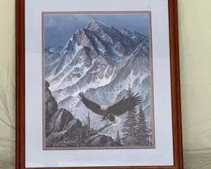 Framed Eagle Mountain Print by Tom Dooley