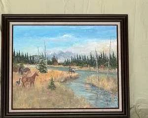 Framed Painting of Nature Scene by Roger Christensen