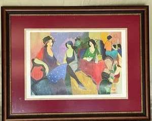 Courtside Poses Limited Edition Serigraph by ItZchak Tarkay
