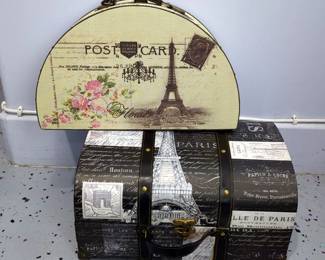 Decorative Storage Trunks, Paris Theme
