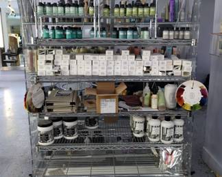 Salon Rolling Shelf With Plexiglass Sides