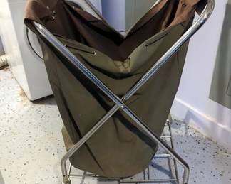 Laundry Day Rolling Cart and Two Plastic Baskets