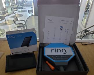 Ring Audio/Video Surveillance Sign and Solar Panel