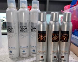 L'Oreal Tecni.Art Hairspray Including Extreme Lacquer and Wild Stylers, Qty 6