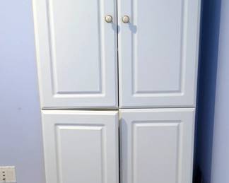 White Pantry Cabinet with Contents Included
