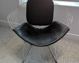 Chrome Frame Diamond Chairs with Cushions, Qty 2