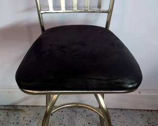 Office Chair and Brushed Steel Swivel Stool
