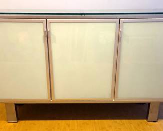 Modern Glass Top Cabinet/Buffet