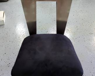 Modern Metal and Upholstered Chairs, Qty 2