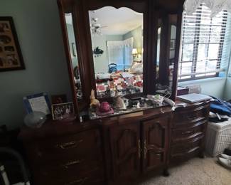 5 piece solid wood bedroom set, will sell separately