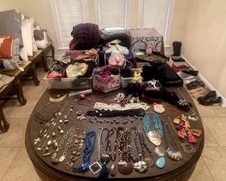 Jewelry, scarves, purses, shoes, belts, personal items