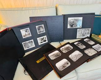 Albums with black and white photographs