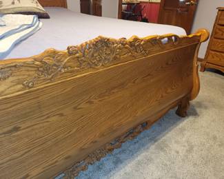 Carved footboard