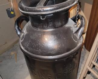 Antique milk can
