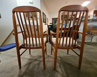 Benny Linden Teak Arm Dining Chair Back