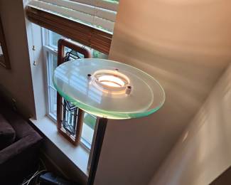 George kovacs Post Modern Metal and Glass Torch Floor Lamp closeup