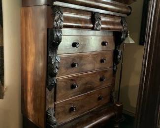 Antique large walnut chest of drawer
