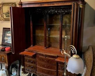 French desk with shelves and writing surface