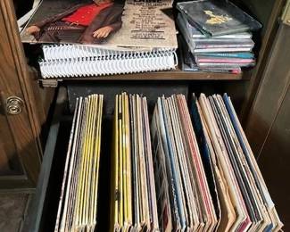 Many vinyl records, book, sheet music and more!