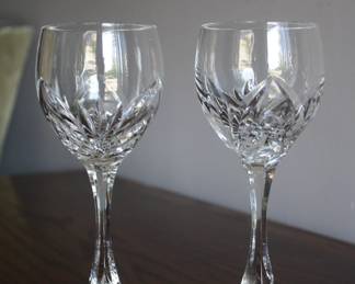 Crystal Wine Glasses, set of 2- $50