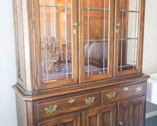Pennsylvania House China Cabinet, full wood, matches the buffet table. $500