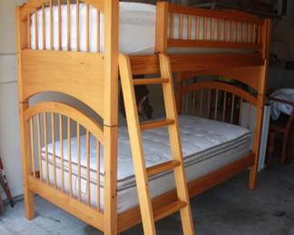 Solid Pine Double Twin Bunk Bed, Mattresses Included
$250