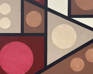 Pinks & Browns Geometric Artwork on Canvas